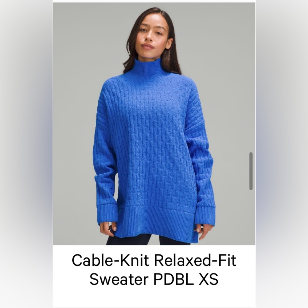 Blue long sweater